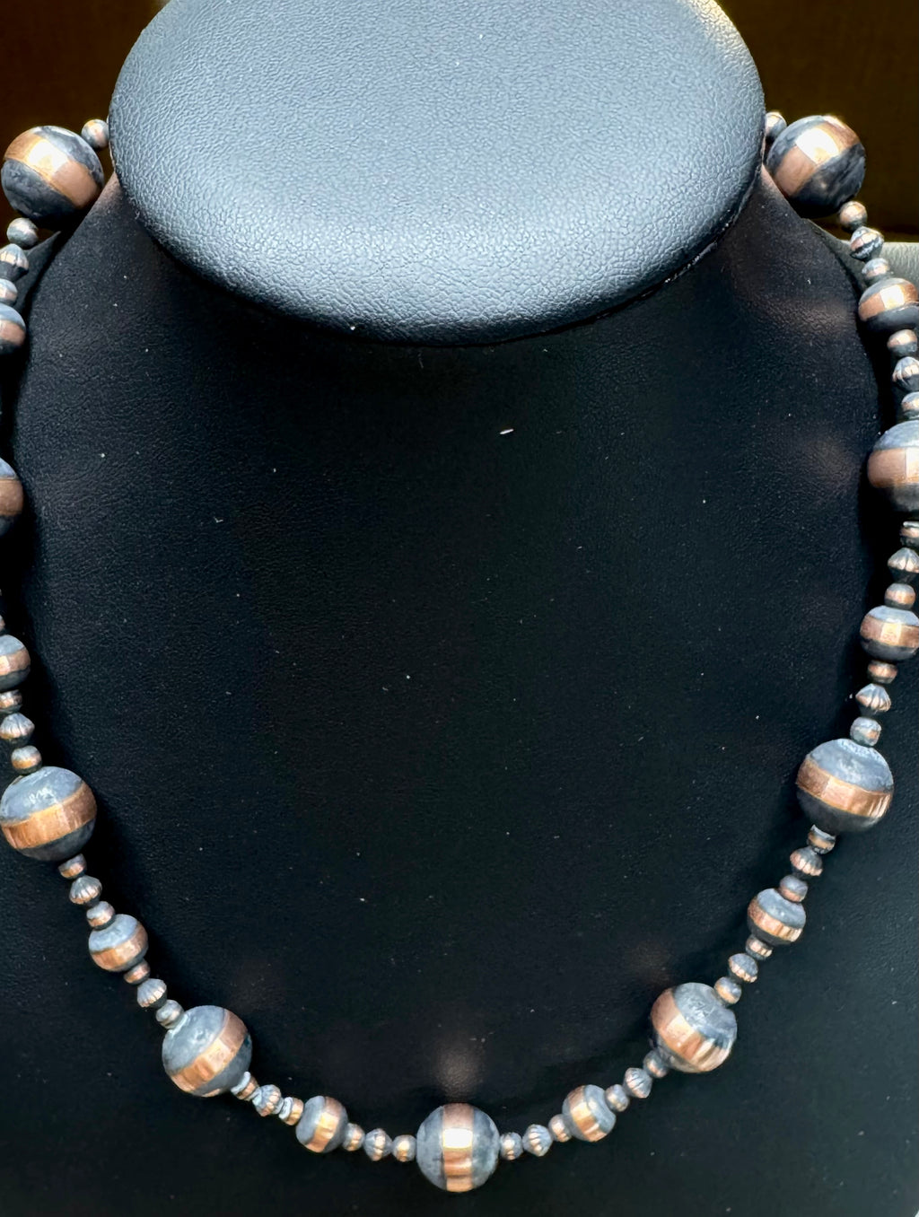 3004 - 18” Copper Variegated Beaded Necklace