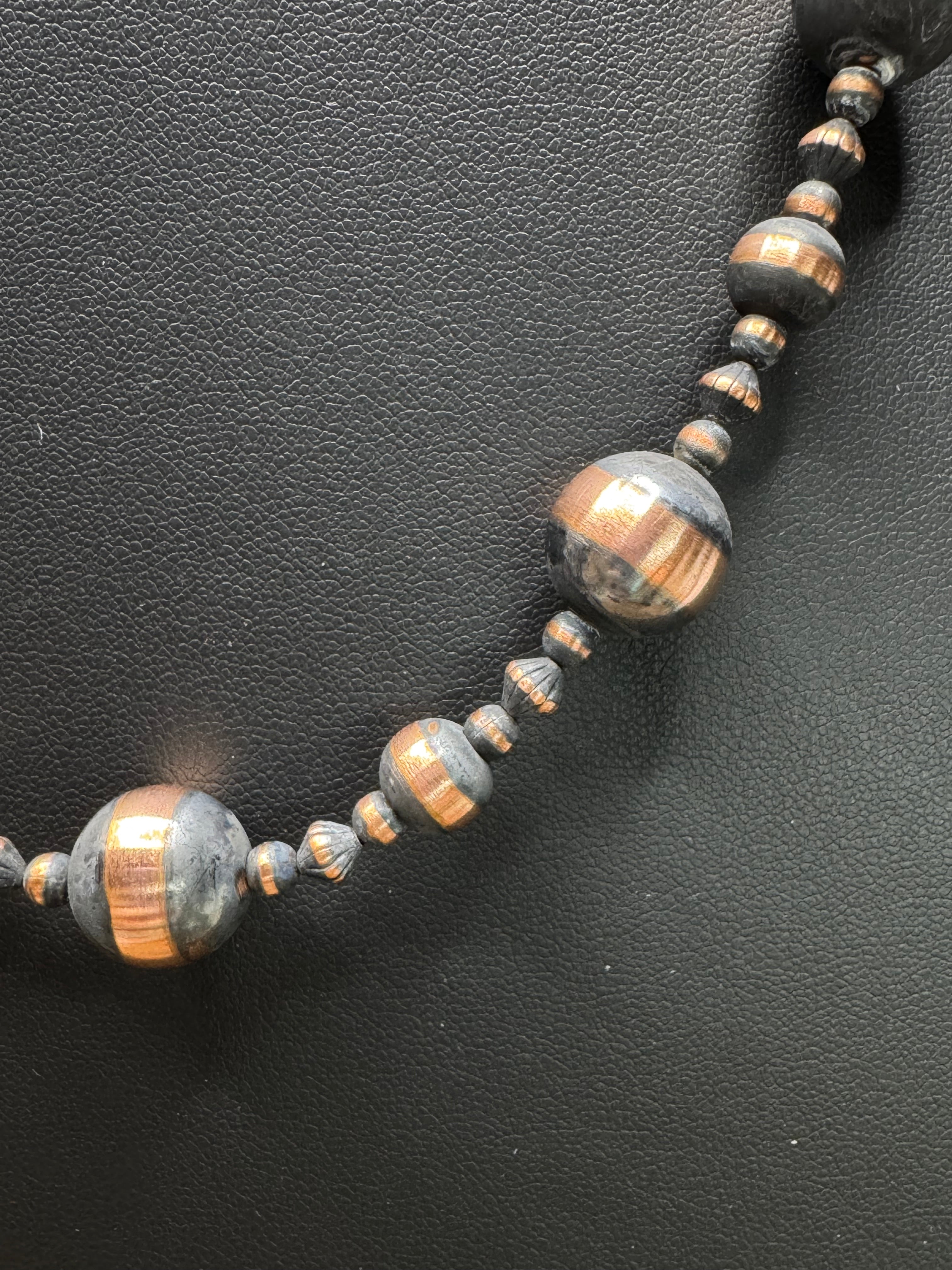 3004 - 18” Copper Variegated Beaded Necklace