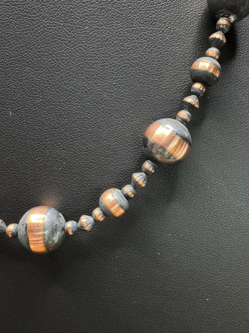 3004 - 18” Copper Variegated Beaded Necklace
